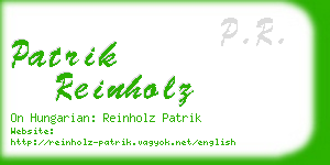 patrik reinholz business card